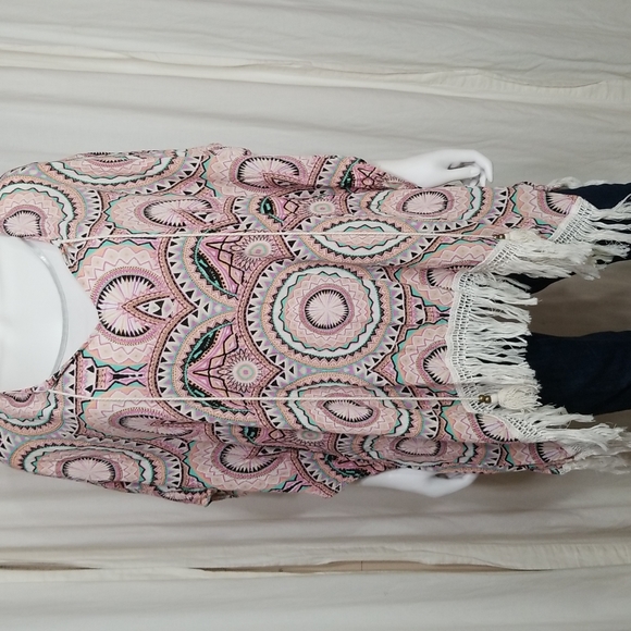 $5☃️Forever21 Boho Aztec Printed Beach Cover Up - Picture 3 of 10